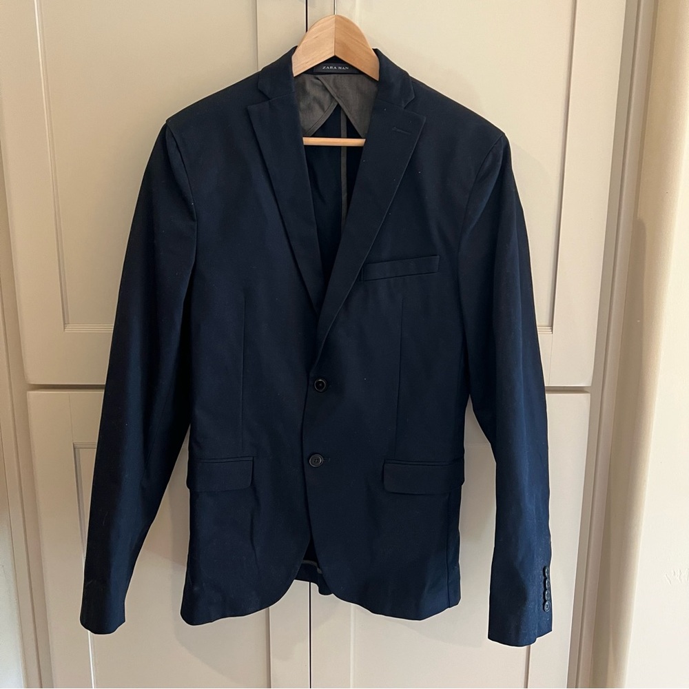 Zara Black Sport Coat Modern Slim Fit